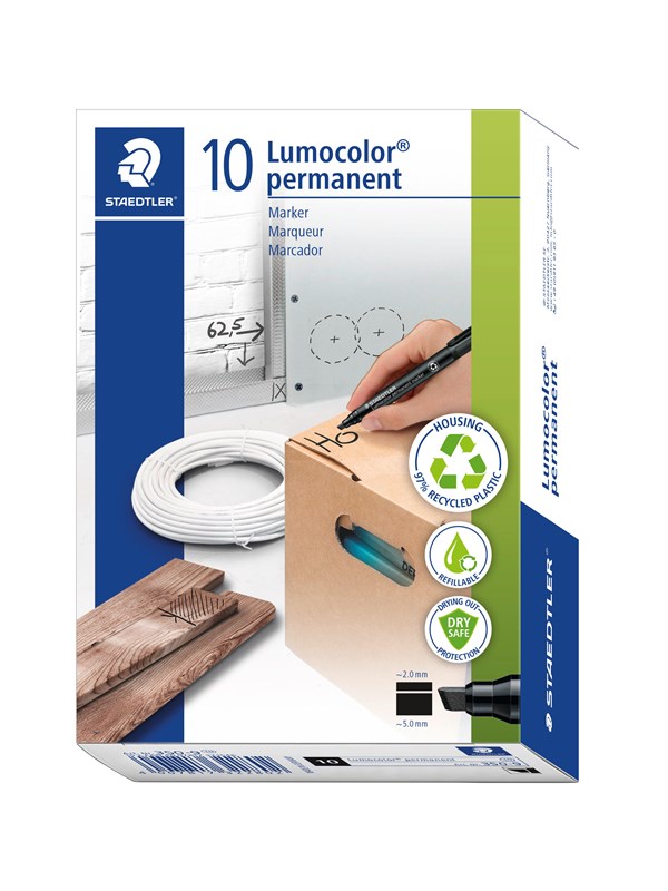 Staedtler Marker Lumocolor permanent .10 pcs.Orange