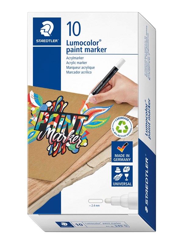 Staedtler Acrylic marker Lumocolor.10 pcs black