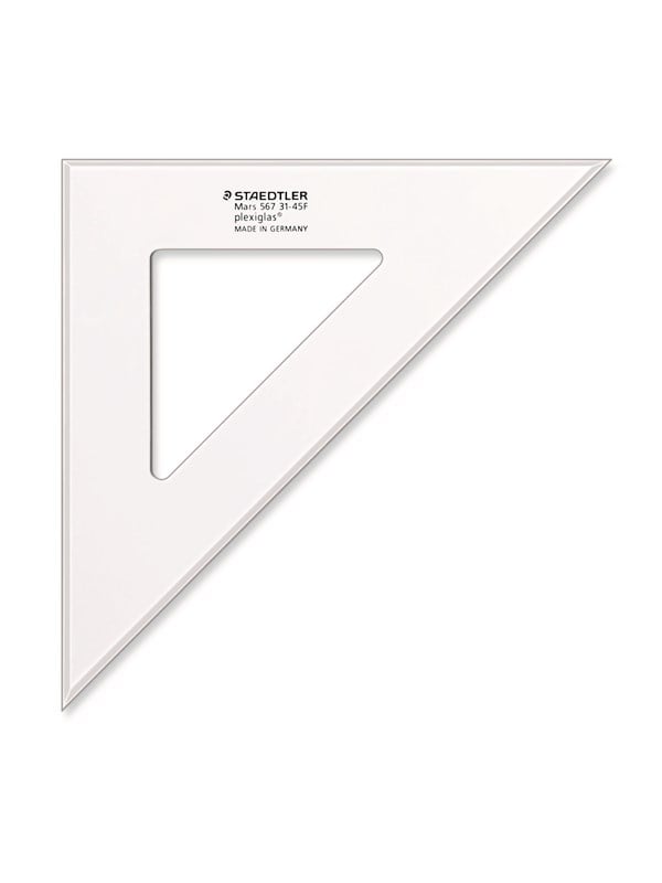 Staedtler Set square 31 cm 45/45 degree clear