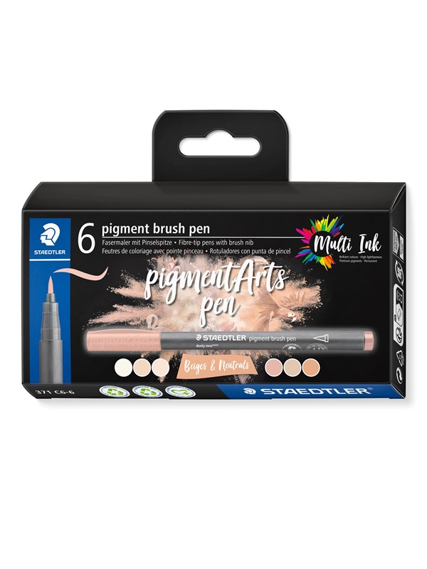 Staedtler pigment brush pen Beiges&Neutr 6pcs