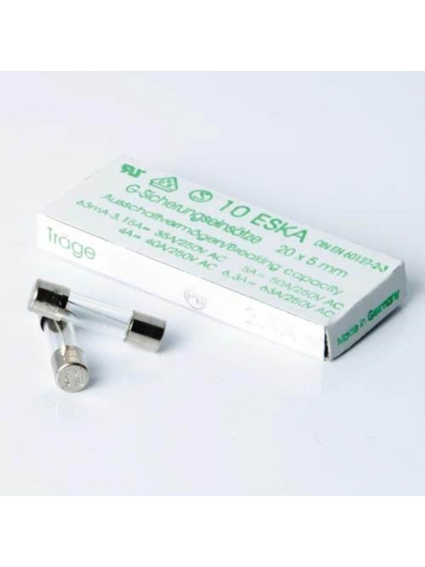 Nordic Quality Glass Fuse Slow 2.5A - 10 Pack