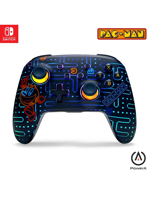 PowerA verbeterde draadloze controller voor Nintendo Switch met Lumectra - PAC-MAN Neon Arcade - Wireless Controller - Nintendo Switch