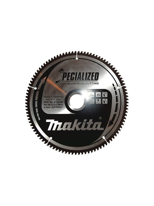 Makita Afkortzaagblad voor Aluminium | Specialized: Aluminium | Ø 260mm Asgat 30mm 100T - B-33336