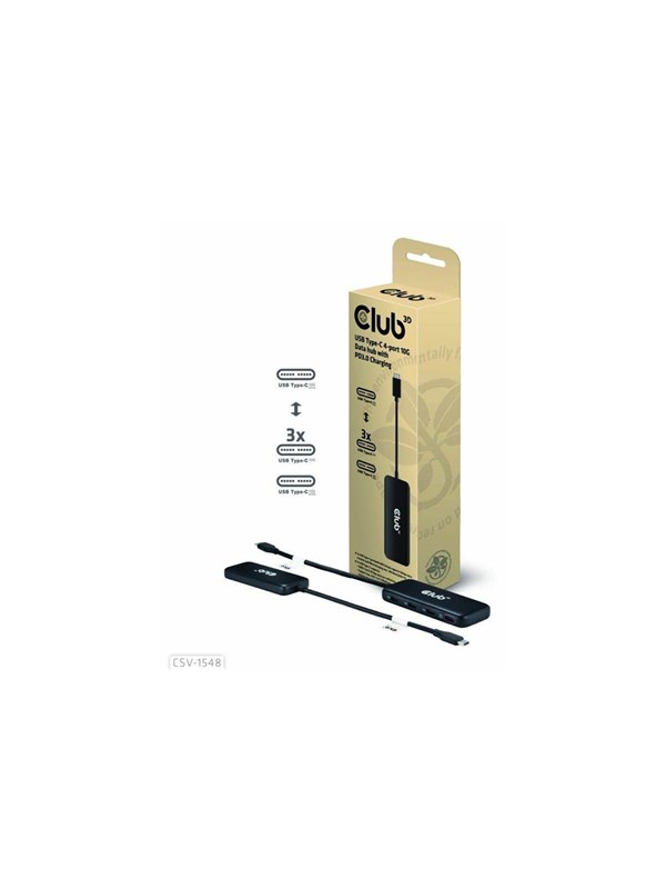 Club 3D CSV-1548 - hub - 4 ports USB hub - 4 - Zwart
