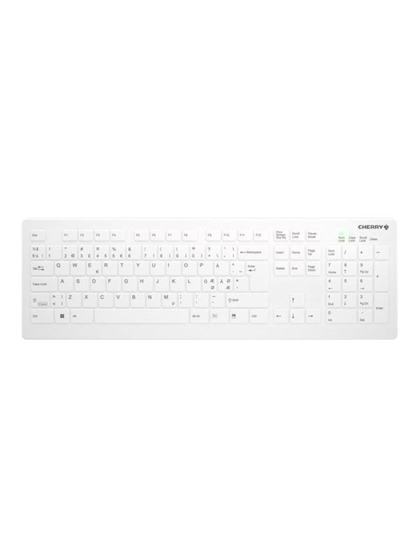 Cherry Active Key AK-C8112 - keyboard - wipe disinfection flat key profile - QWERTY - Pan Nordic - white Input Device - Toetsenbord - Noords - Wit