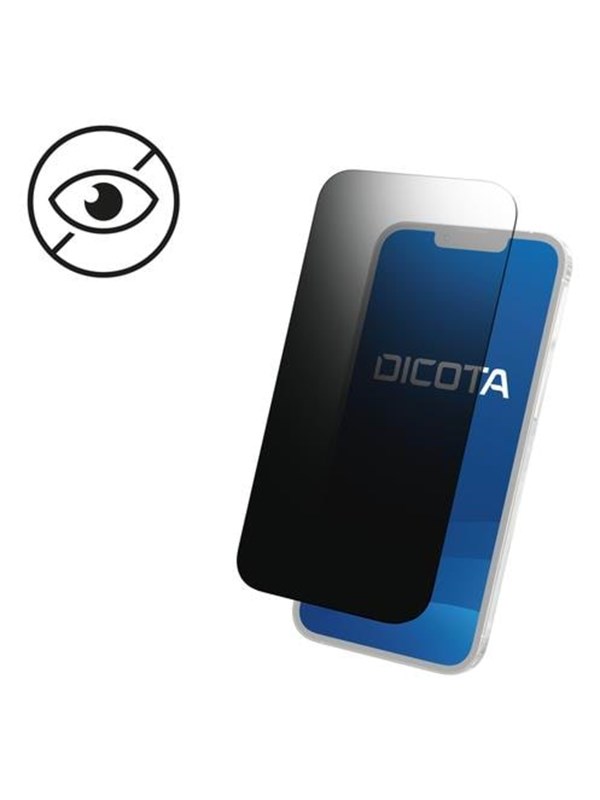 Dicota 4-Way Adhesive Privacyfilter voor Apple iPhone 15 | Zwart