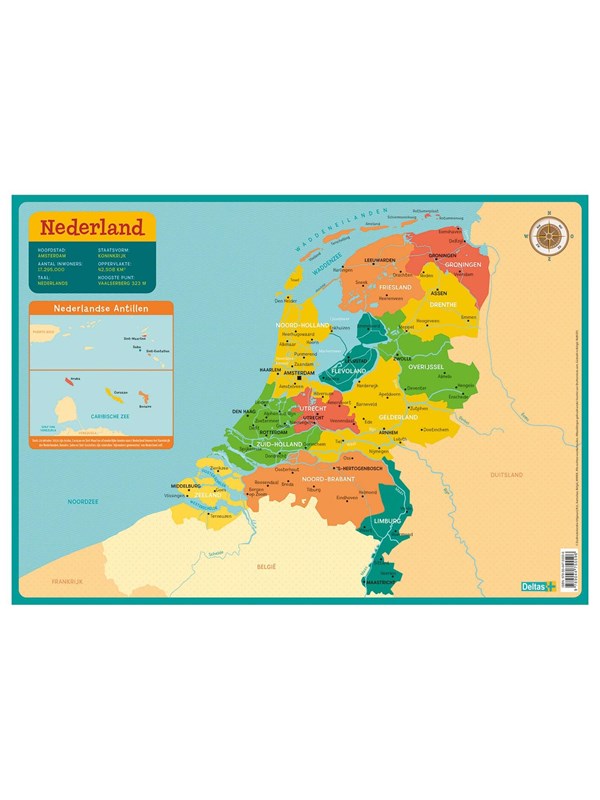 Deltas Educational coaster - Map of the Netherlands (NL)
