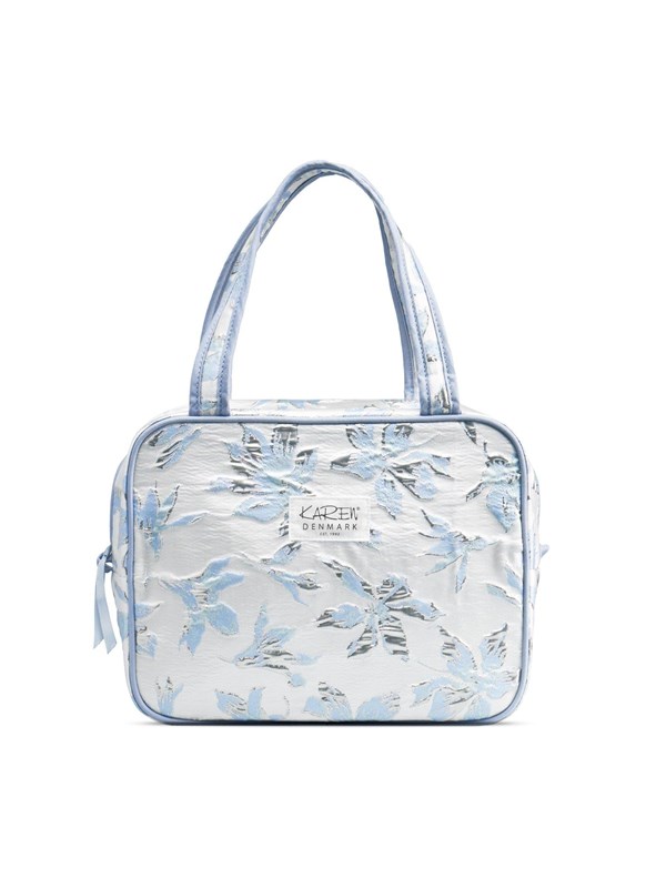 Karen - Toiletry bag with handle - Blue brocade