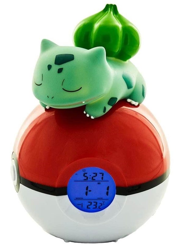 Pokémon Bulbasaur Nachtlamp & Wekker – LED Night Light met Alarmfunctie – Pokémon Verlichting