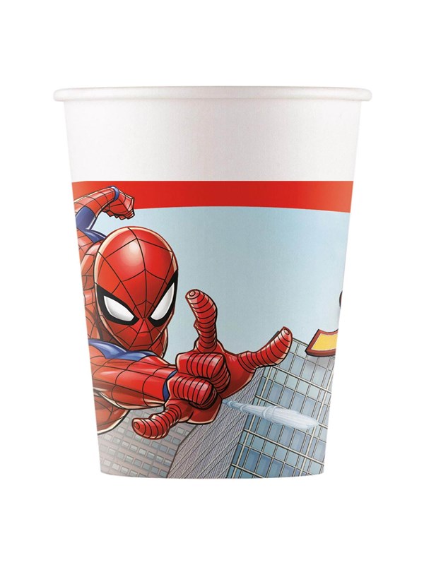 Globos - Paper Cups Spider-Man Crime Fighter 8 pcs.