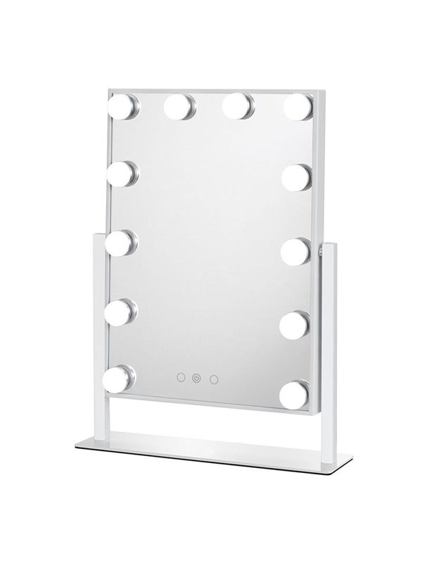 UNIQ New York Mega Makeup Mirror with 12 LED lights - White