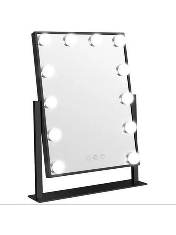 UNIQ New York Mega Makeup Mirror with 12 LED lights - Black