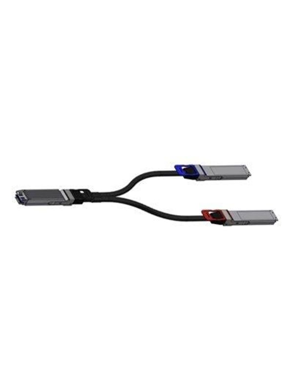 NVIDIA 800GBase direct attach splitter - 2 m - Zwart - 2m