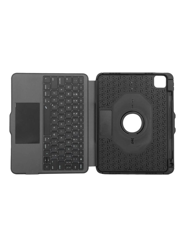 Targus Versavu - keyboard and folio case - with trackpad - QWERTZ - German - black Input Device - Keyboard and folio case - Duits - Zwart