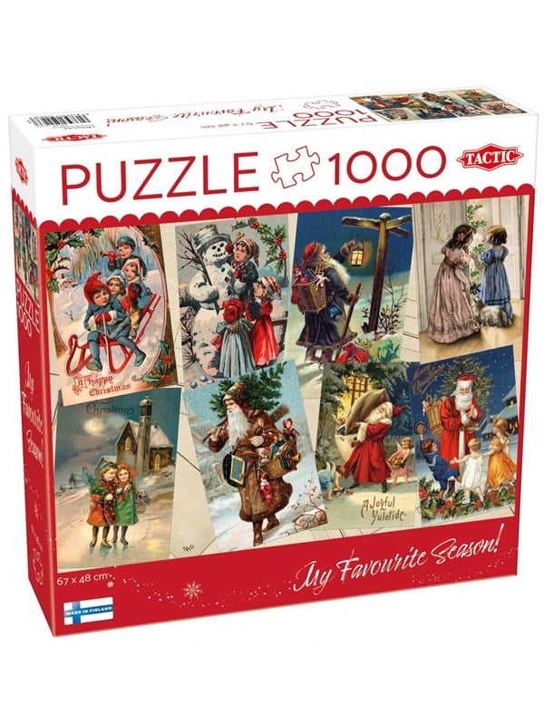 Tactic Vintage Christmas Cards 1000 pcs puzzle