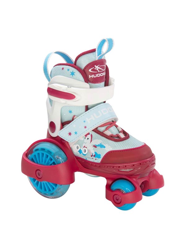 HUDORA Rolschaatsen My First Quad LED Eenhoorn, Maat 26-29