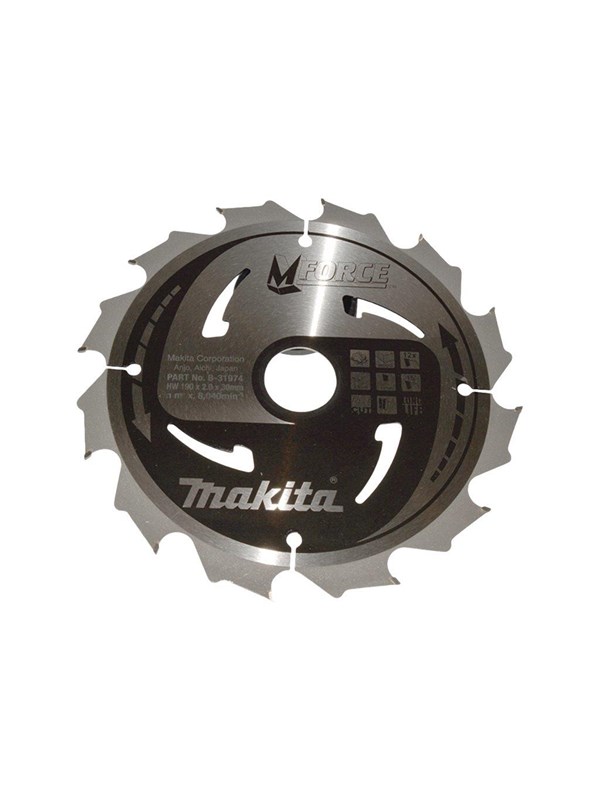 Makita B-31974 B-31974 Cirkelzaagblad 190 x 30, 20, 15.88 x 1.2 mm Aantal tanden: 12 1 stuk(s)