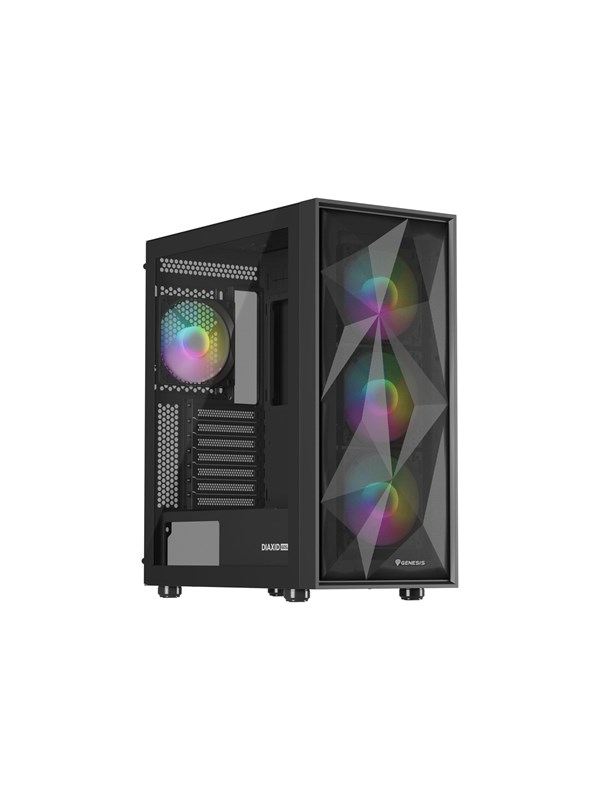 PC-KAST GENESIS NPC-2172 DIAXID 605 ARGB MIDI TOWER WINDOW USB-C ZWART