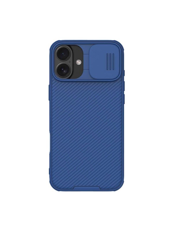 Nillkin CamShield Magnetisch Hoesje Geschikt voor Apple iPhone 16 - Compatibel met MagSafe - Camera Slider Back Cover - Extra Camera Bescherming - Blauw