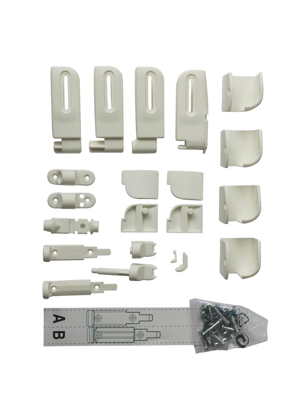 BabyDan Fittings for Elin/Flexi Fit Safety Gates wood white