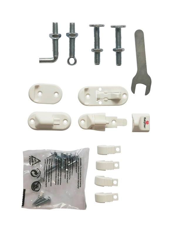 BabyDan Fittings for MultiDan / Liva Safety Gate metal White
