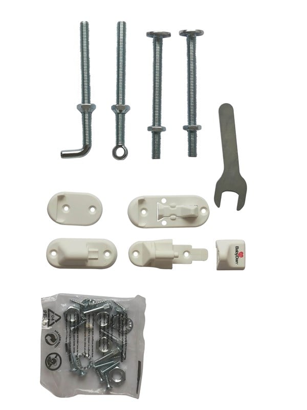 BabyDan Fittings for MultiDan / Lena Safety Gate Wood White