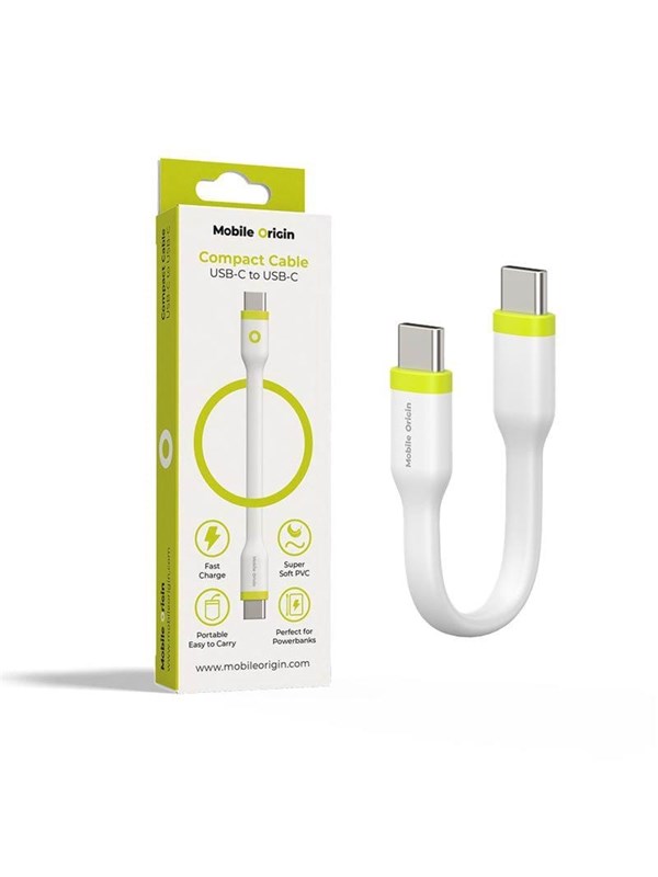 Mobile Origin Compact cable USB-C to USB-C - white