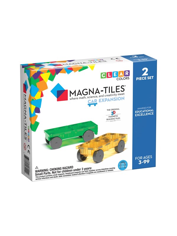 16022 - MAGNA-TILES® Cars 2-delige uitbreidingsset: Groen & Geel