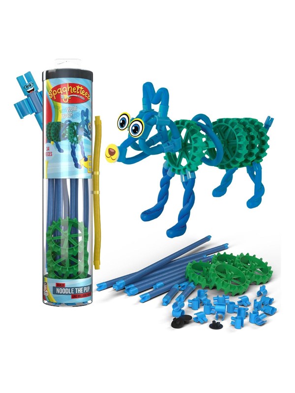 Spaghetteez - Noodle The Pup - Flexibele Bouwstaafjes - Speelgoed 5,6,7,8 Jaar Jongens en Meisjes- Constructie Speelgoed- Montessori Speelgoed- Educatief Speelgoed