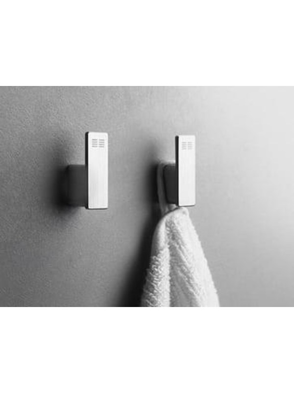 Unidrain Reframe Collection towel hooks (x2) Brushed steel