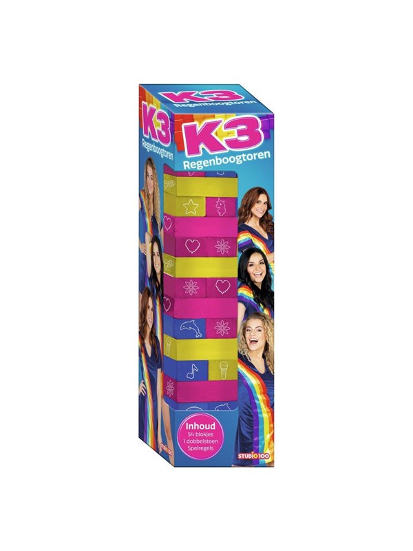 Studio 100 - Rainbow Tower K3 Stack and Balance Game (NL)