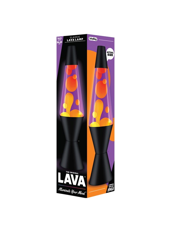 Lava Lamp 37 cm Orange/Purple Black Base