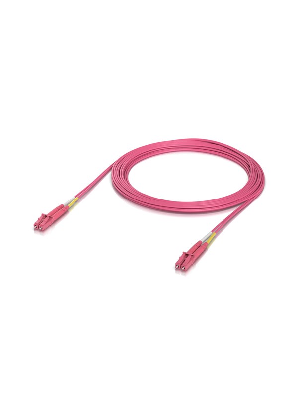 Ubiquiti UniFi OM4 Duplex LC UPC Fiber Patch Cable 5m - Roze - 5m