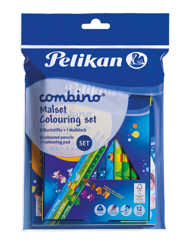 Pelikan Colouring-Set Combinopad + 12 colour pencils