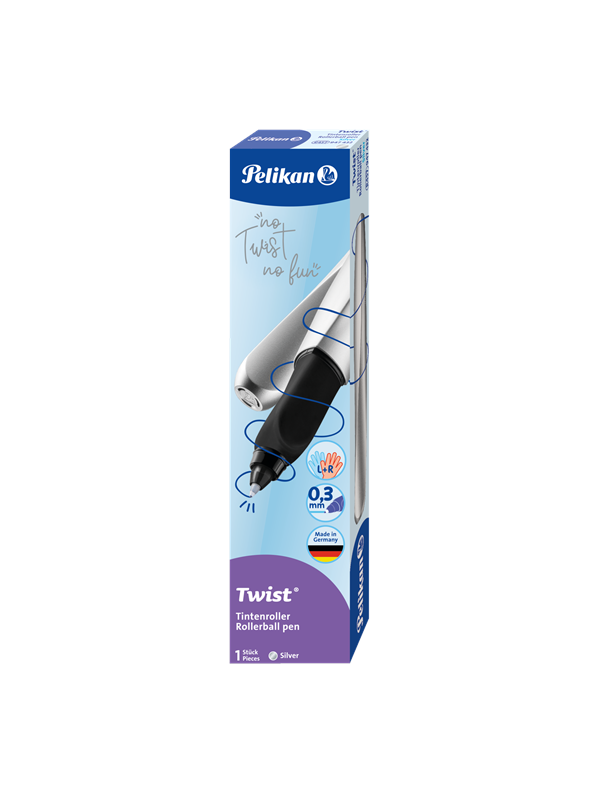 Pelikan Rollerball Twist R457 silverin Foldingbox