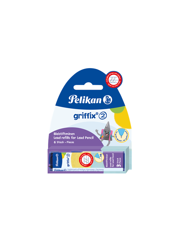 Pelikan Pencil Griffix B1/3/2/B Refills/2x in blisterform