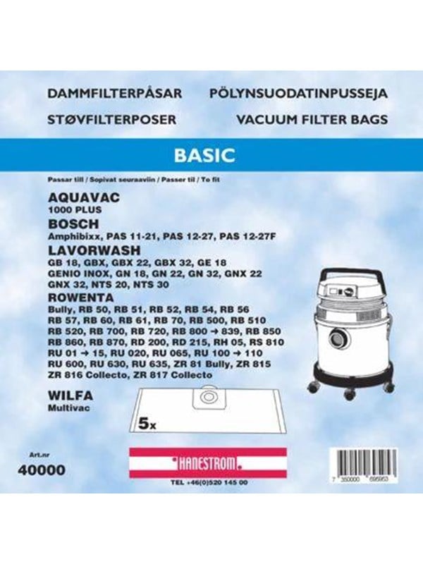 Hanestroem Vacuum Cleaner Bags - 5 pcs