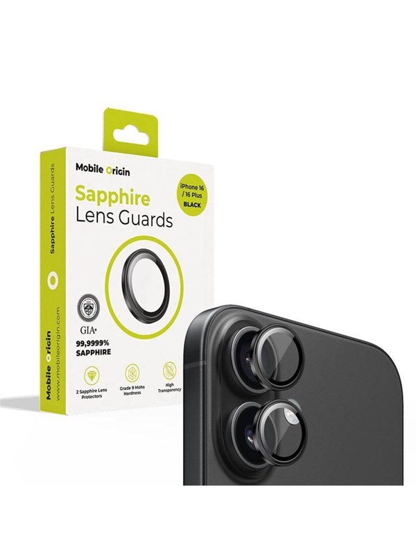 Mobile Origin Sapphire Lens guards - black - iPhone 16/16 Plus