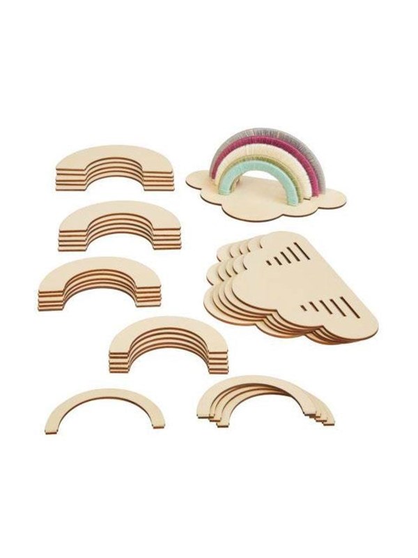 Colorations - Make and Decorate your Own Wooden Rainbow Set of 6