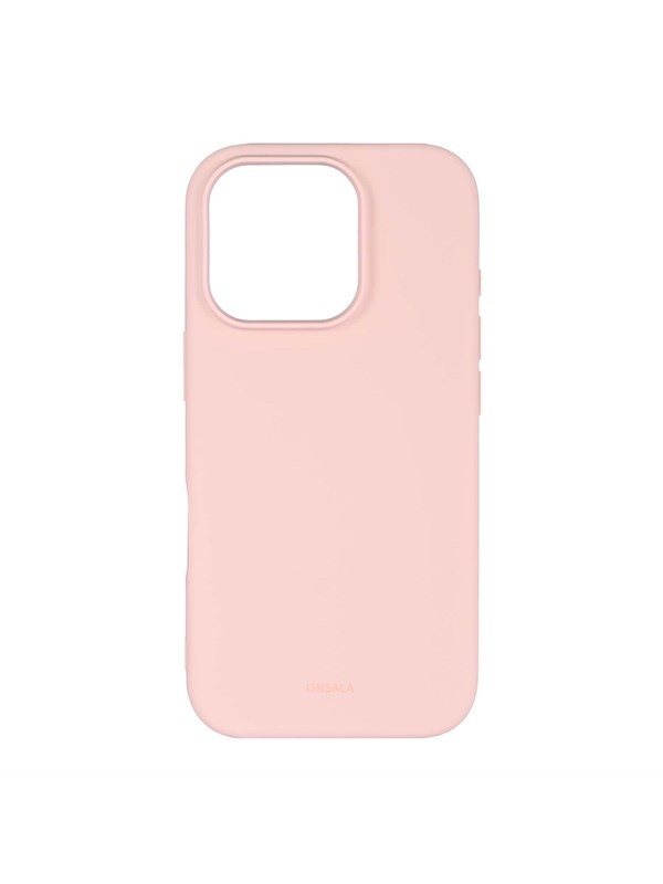 ONSALA Phone Case with Silicone Feel Chalk Pink - iPhone 16 Pro