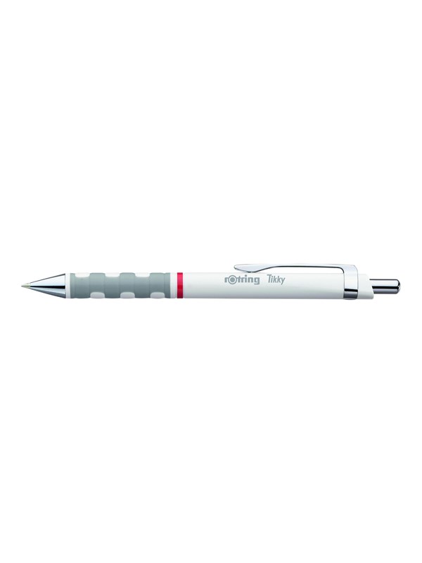 rOtring Tikky-balpen Lichtgewicht | met rubberen grip | Witte behuizing