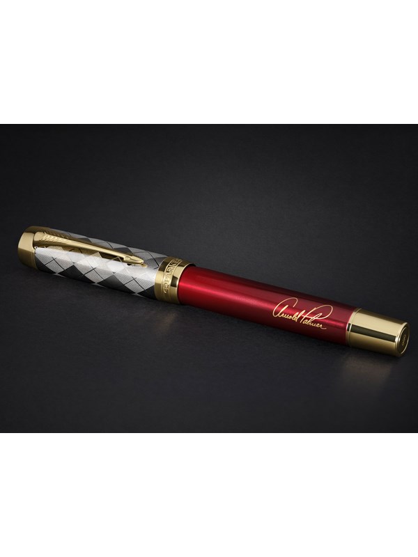 Parker | Arnold Palmer Signature Edition Fountain Pen Red Lacquer with Gold Cap & Trims Fine Solid Gold Nib Black Ink and Convertor