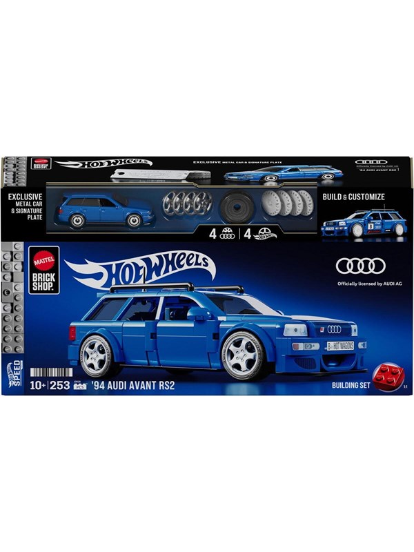 Mattel Brick Shop Hot Wheels Speed Serie - '94 Audi Avant RS2 - Bouwspeelgoed - 252 onderdelen