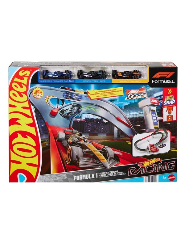 Hot Wheels F1 Racing Hero Trackset met 3 auto's Voertuigen