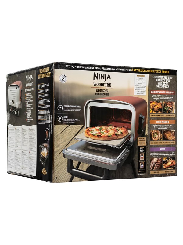 Ninja Woodfire-buitenoven, pizzamaker en barbecue-rookoven OO101EU