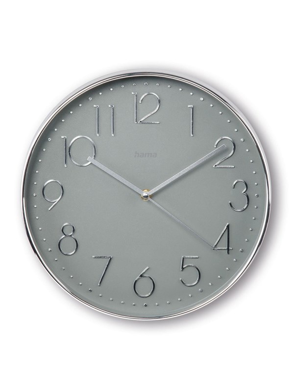 Hama Corsica Wall Clock 30 cm Silver