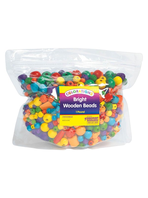 Colorations - Clear Wooden Beads 450 grams