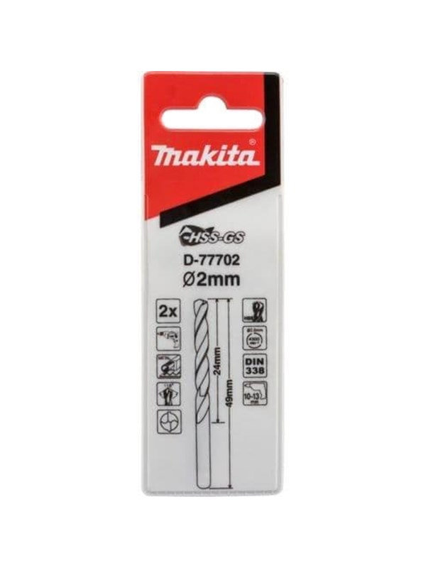 Makita Metaalboorset HSS-GS 2,0x49 mm 2 st. - D-77702