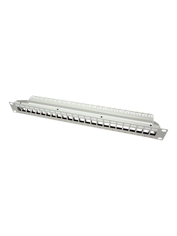 ROLINE Cat.6 19" Keystone Patchpaneel, 24P, afgeschermd, grijs
