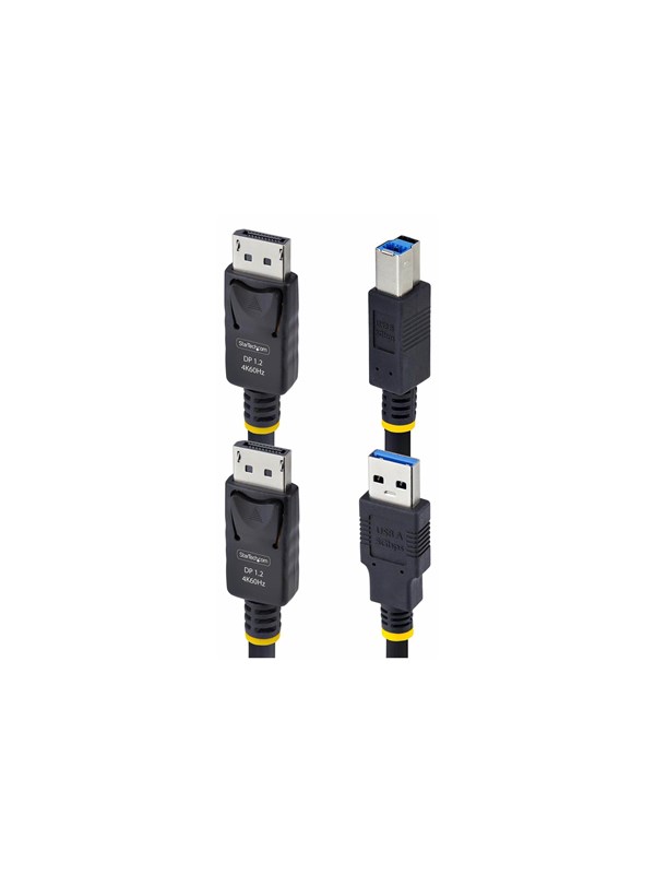 StarTech.com 1,8m DisplayPort en USB KVM Kabel, 5Gbps, 4K 60Hz, HDR10, DP 1.2 en USB Combo Kabel voor KVM Switches